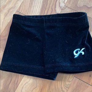 GK CM child medium velvet shorts gymnastics dance